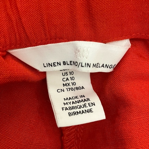 H&M linen blend pants NWOT - Picture 3 of 3